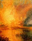 The Burning of the Houses of Parliament detail by Joseph Mallord William Turner